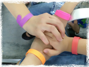 MosRepel Bracelets on Hands